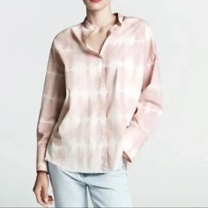 Zara Tie-Dye Button-Up Cotton Shirt